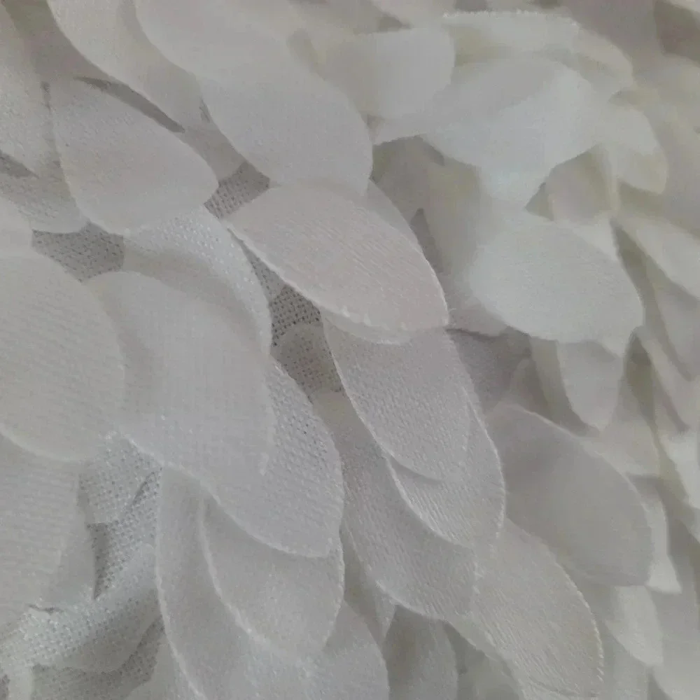 Bright White Marlo Lorenz THRO Faux Linen Fallen Leaves Feather Pillow 18